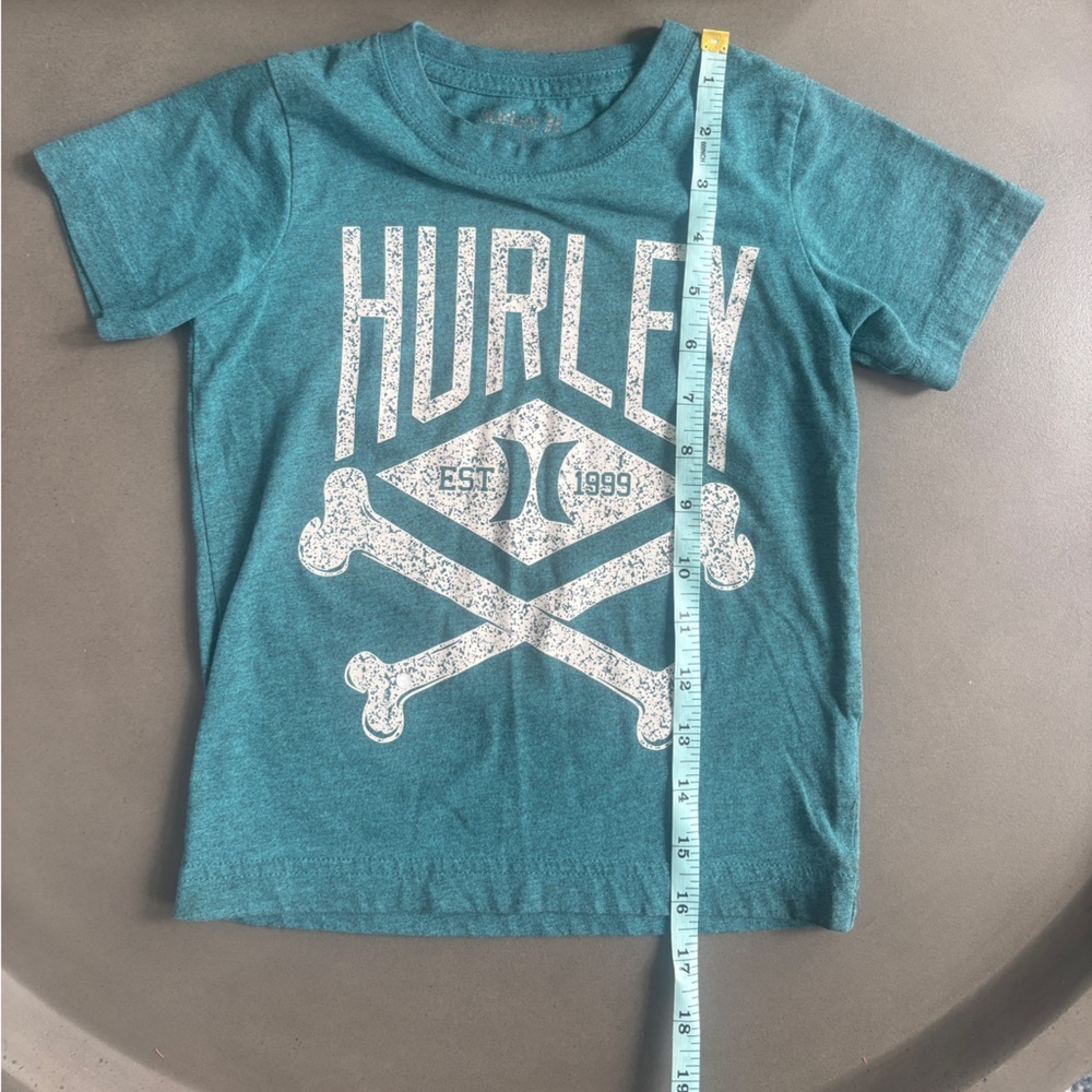 Hurley Kids Teal Graphic T-Shirt Size 4/5 - Picture 5 of 5